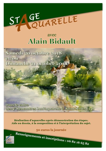 2018 - Stage d'aquarelle Alain Bidault